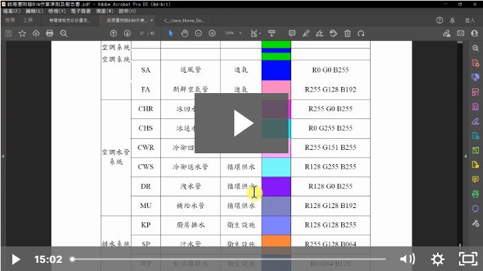 Revit MEP 台灣在地機電樣板檔使用說明-專案基準點設定與管路色彩計畫